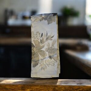 KitchenAid Gray and White Floral Kitchen Towels - 2 Count (100% Cotton)